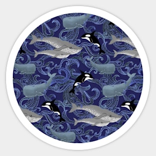 Beautiful Ocean Giants - purple Sticker